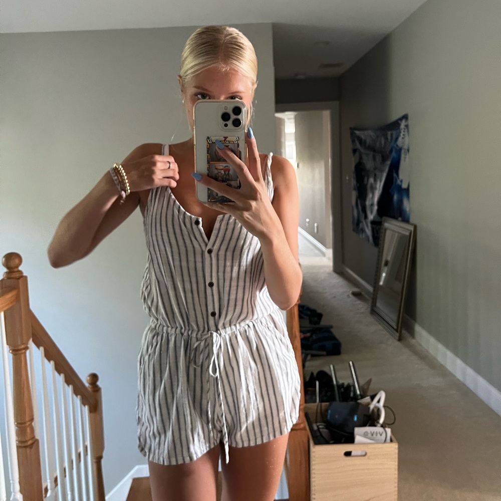 Striped romper